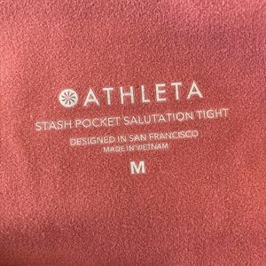 Athleta Salutation Stash pocket leggings (Size M)